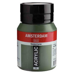 [17726222] الوان اكريلك ماركة امستردام الهولندية عالية الجودة والمعان والتماسك 500 مل OLIVE GREEN DP