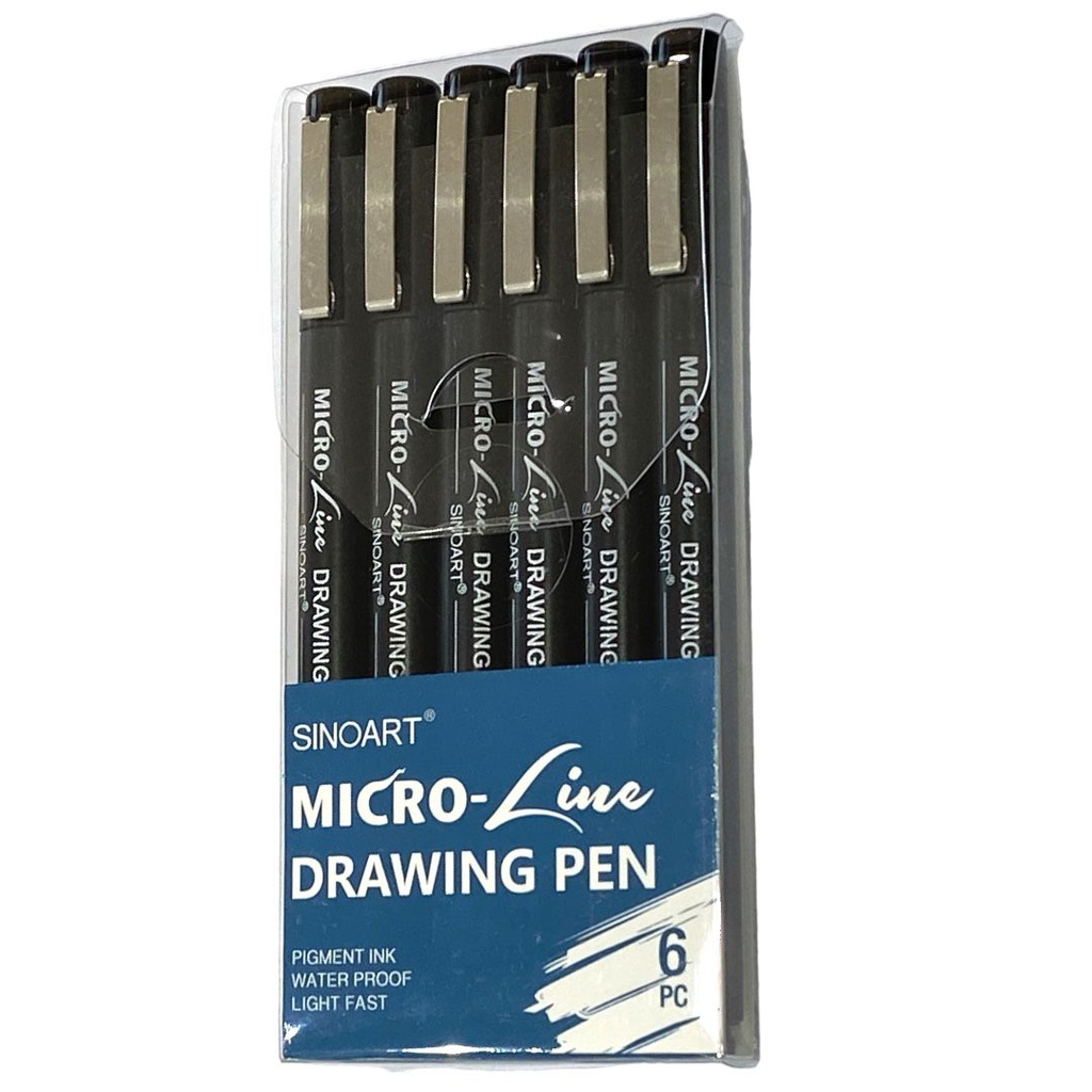 Micron Drawing Pen 6PK 0.05MM*1 0.1MM*1 0.3MM*1 0.5MM*1 0.8MM*1