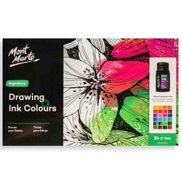 [PMNK0005] Mont Marte Drawing Ink Colours 24pc x 7ml