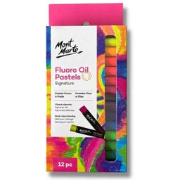 [MMPT0036] Mont Marte Fluoro Oil Pastels 12pc
