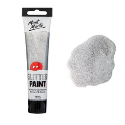 [MKGL0001] Mont Marte Glitter Paint 75ml - Silver