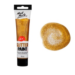 [MKGL0002] Mont Marte Glitter Paint 75ml - Gold