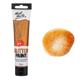 [MKGL0003] Mont Marte Glitter Paint 75ml - Orange