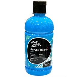 [MSCH5013] Mont Marte Acrylic Colour 500ml bottle - Cerulean Blue