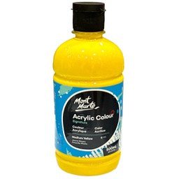 [MSCH5020] Mont Marte Acrylic Colour 500ml bottle - Medium Yellow