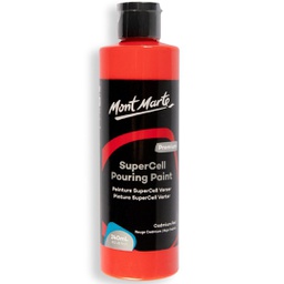 [PMPS0003] Mont Marte SuperCell Pouring Paint 240ml - Cadmium Red
