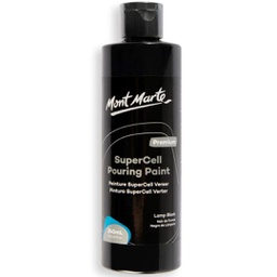 [PMPS0011] Mont Marte SuperCell Pouring Paint 240ml - Lamp Black