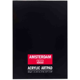 [93023024] كراسة رسم اكريلك عالية الجودة ماركة امستردام الهولندية 200 جرام مقاس A4