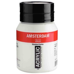 [17721042] الوان اكريلك عالية الجودة والتماسك ساطعة من شركة امستردام الهولندية 500 مل Zinc White