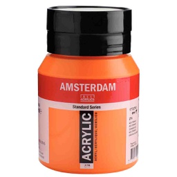 [17722762] الوان اكريلك ماركة امستردام الهولندية عالية الجودة والمعان والتماسك 500 مل Azo Orange