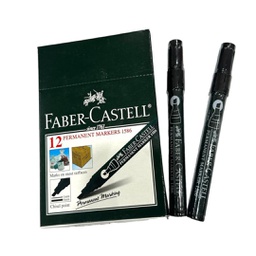 [158699] قلم ماركر مشطوف اسود فابر كاستيل