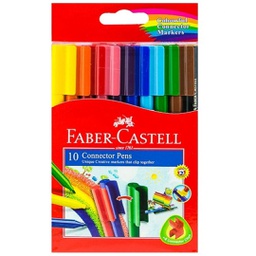 [11-150A] الوان ماركر تلوين كونكتور 10 لون FABER-CASTEL