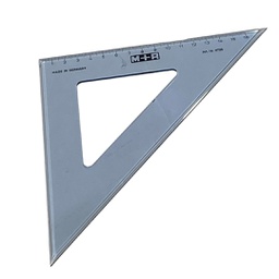 [47250020] مثلث 45درجة 25سم شفاف