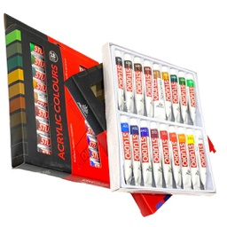 [PA1812S] ACRYLIC COLOR SET 18X12ML 