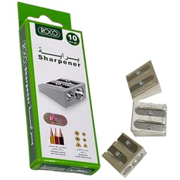 [RQ-18052A] SHARPENERS ROCO 10PCS/PACK براية حديد صغيرة روكو 2 فتحة 10 قطعة