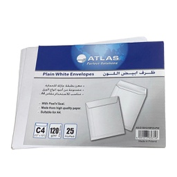 [AS-E1201210P25-PW] ظرف ابيض ATLAS 10*12