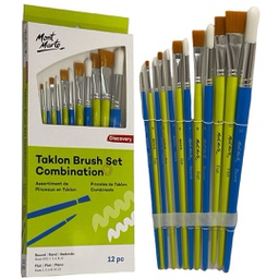 [BMHS0060] Mont Marte Taklon Brush Set Combination 12pc