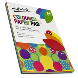 [MMKC0208] Mont Marte Coloured Paper Pad A4 120 Sheets 70gsm