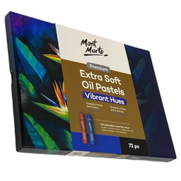 [MMPT0047] Mont Marte Extra Soft Oil Pastels Vibrant Hue 72pc