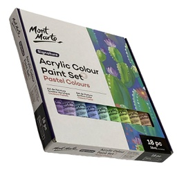 [MSCP1836] Mont Marte Acrylic Colour Pastel Colours 18pc x 36ml