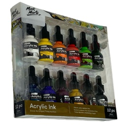 [PMNK0002] Mont Marte Acrylic Ink 12pc x 20ml