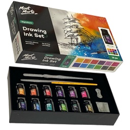 [PMNK0004] Mont Marte Drawing Ink Set 16pc