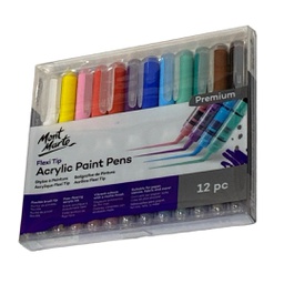 [MMPM0073] Mont Marte Flexi Tip Acrylic Paint Pens 12pc