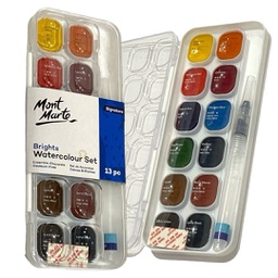 [PMHS0114] Mont Marte Watercolour Set 13pc - Brights