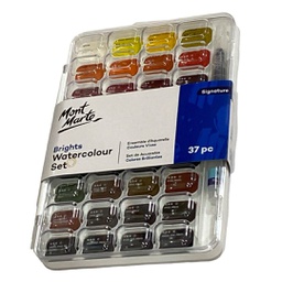 [PMHS0116] Mont Marte Watercolour Set 37pc - Brights