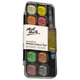[PMHS0117] Mont Marte Metallic Watercolour Set 13pc