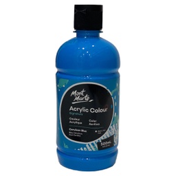 [MSCH5013] MONT-MARTE Acrylic Colour 500ml bottle - Cerulean Blue