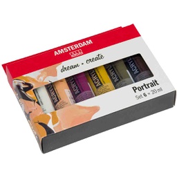 [17820502] Amsterdam Acrylic color SET 6X20ML PORTRAIT COLORS
