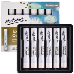 [MMPT0057] Mont Marte Extra Soft Oil Pastels White 6pc