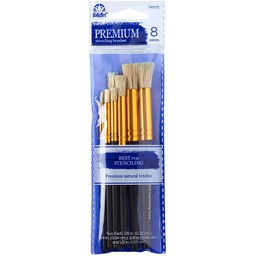 [MSP 34107E] BRUSHES - SHORT HANDLE STENCIL BRUSH SET (8 PCS) 