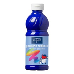 [188009] Lefranc &amp; Bourgeois education gouache redimix 500ML bottle BRILLIANT BLUE