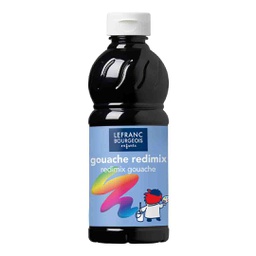 [188017] Lefranc &amp; Bourgeois education gouache redimix 500ML bottle BLACK