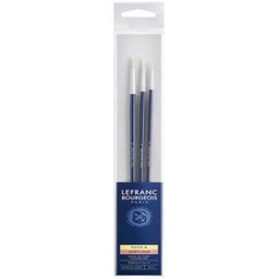 [300239] Lefranc &amp; Bourgeois fine brush synthetic round 2/6/10 long handle