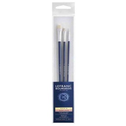 [300241] Lefranc &amp; Bourgeois fine brush synthetic round 4/flat 8/FI ERT 4 long hand