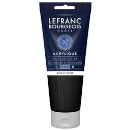 [300374] Lefranc &amp; Bourgeois fine acrylic color 200ML tube IVORY BLACK