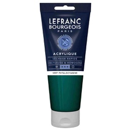 [300465] Lefranc &amp; Bourgeois fine acrylic color 200ML tube PHTHALOCYANINE GREEN