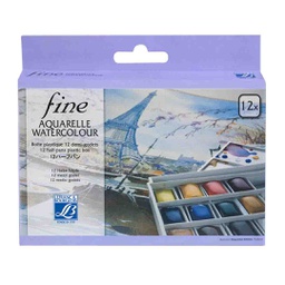 [601660] Lefranc &amp; Bourgeois FINE water color plastic box set of 12 HPA