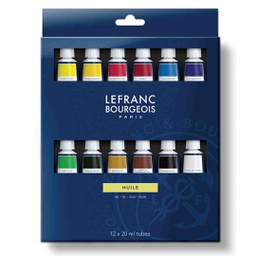 [810118] Lefranc &amp; Bourgeois fine oil color set of12X20ML
