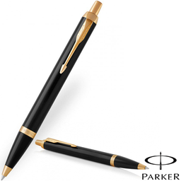 [PPIM4480] قلم باركر اي ام جاف اسود حواف مذهب PARKER