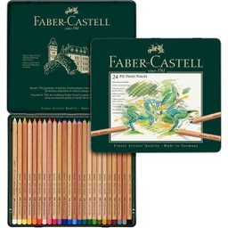 [112124] Faber-Castell, Pitt Pastel Colored Pencils In A Metal Box, 24 Pieces‏