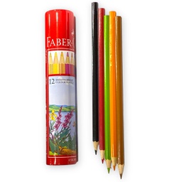 [FB-115826] الوان فابر كاستيل خشبية اسطوانة 12 لون FIBER-CASTEL