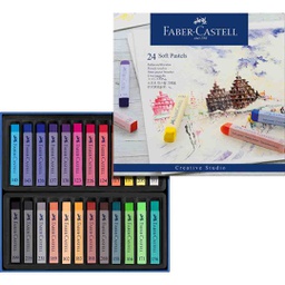[128324] Faber Castell Soft pastels, cardboard wallet of 24‏