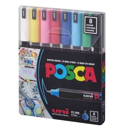 [MI-PC1MR-08] الوان يوني لجميع الاسطح 8لون POSCA