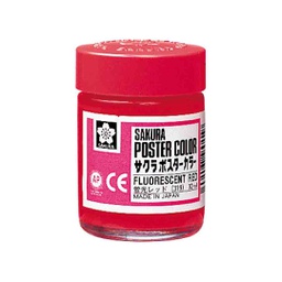 Sakura Gouache Poster Color 30ml  Fluorescent Red‏