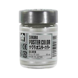 Sakura Gouache Poster Color 30ml SILVER