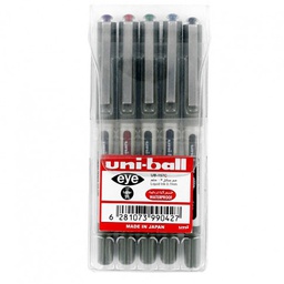 [42752] قلم يوني بول 5 حبة uni-ball eye  0.7